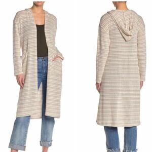 Lush Hooded Long Duster Cardigan Sweater